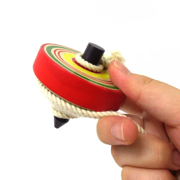 Traditional Rope-Spun Spinning Top image 2