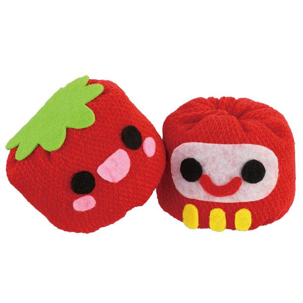 2PC DIY Red Otedama Bean Bag Doll Craft Kit