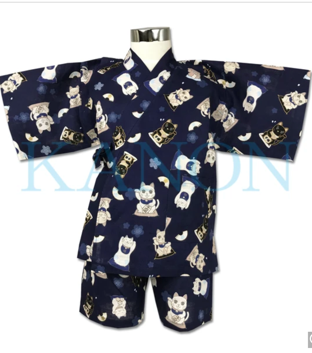 Kid’s Jinbei | Manekineko Navy