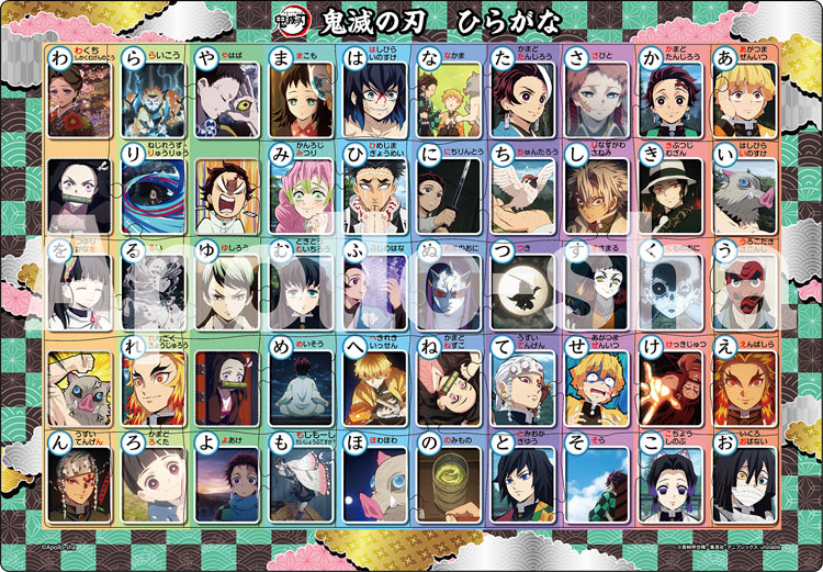 Demon Slayer Kimetsu no Yaiba Hiragana Puzzle – 50 pieces
