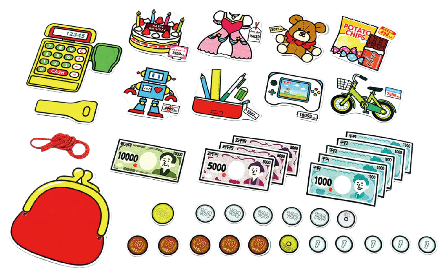 Felt Fabric Money Role-Play Practice Activity Kit Full