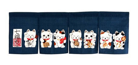 Maneki neko noren 85x30cm