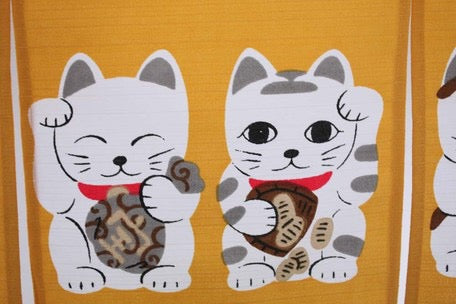 Maneki neko noren 85x30cm