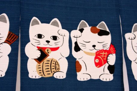 Maneki neko noren 85x30cm