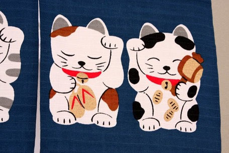 Maneki neko noren 85x30cm