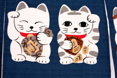 Maneki neko noren 85x30cm