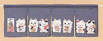 Maneki neko noren 85x30cm
