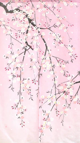 Hanging Sakura Cherry Blossom Branches Noren 85x150cm