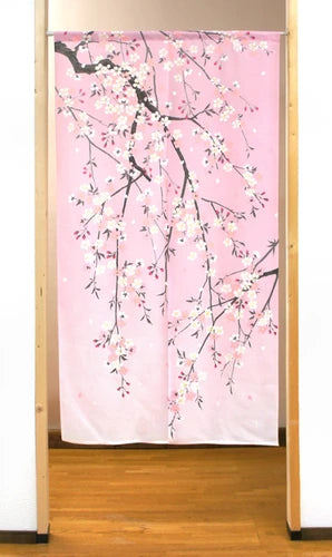 Hanging Sakura Cherry Blossom Branches Noren 85x150cm