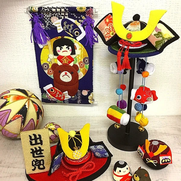 Chirimen Fabric Kintaro Tango no Sekku Tapestry Hanging Decoration Ornament