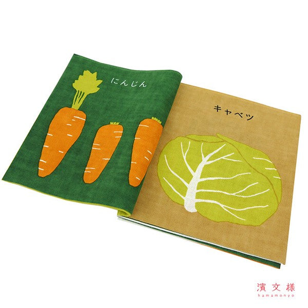 Tenugui Fabric Picture Book – Yasai