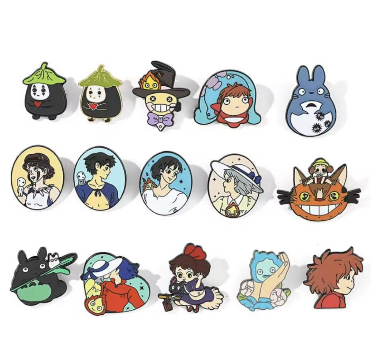 Assorted Studio Ghibli Lapel Pin Badge 15 Pack
