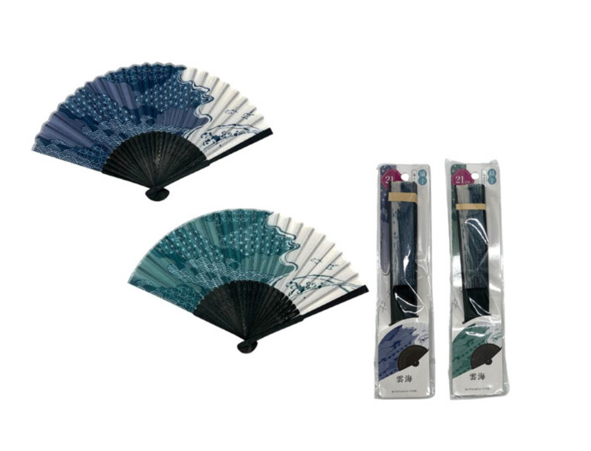 Japanese Sensu Folding Fan (Sea of Clouds) 1PC