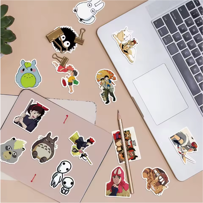 Ghibli Studio Anime Character Stickers Set of 50