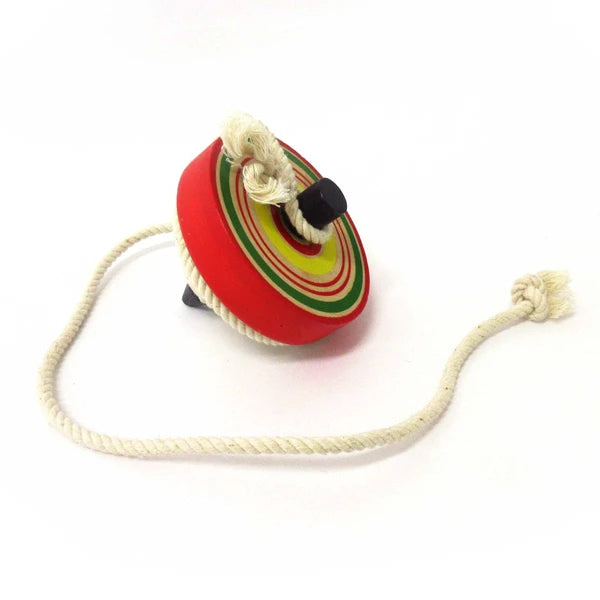 Traditional Rope-Spun Spinning Top image 0