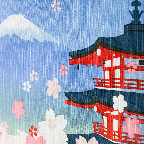 Furoshiki – Mt. Fuji & five-story pagoda in Spring