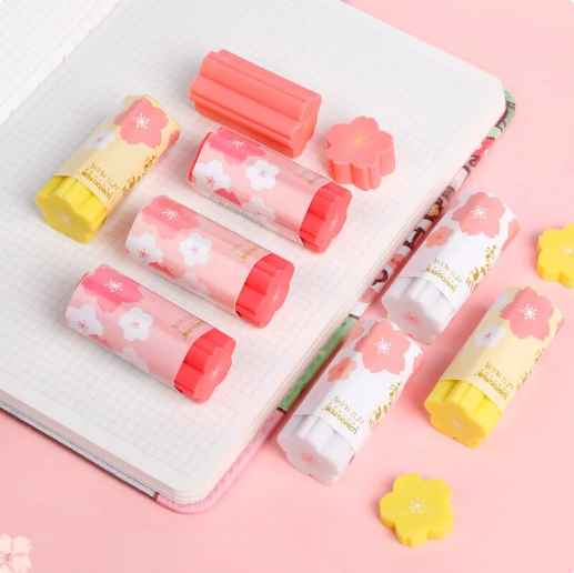 Sakura Cherry Blossom Stick Erasers 32 Pack