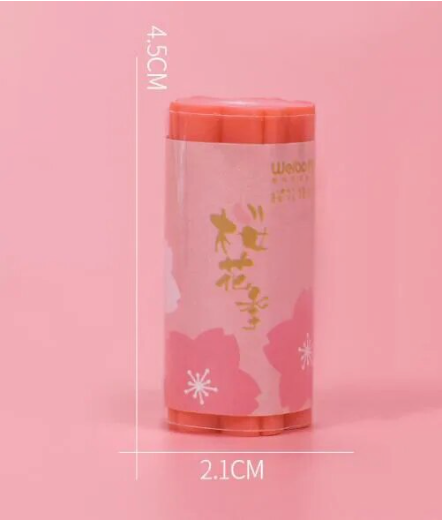 Sakura Cherry Blossom Stick Erasers 32 Pack