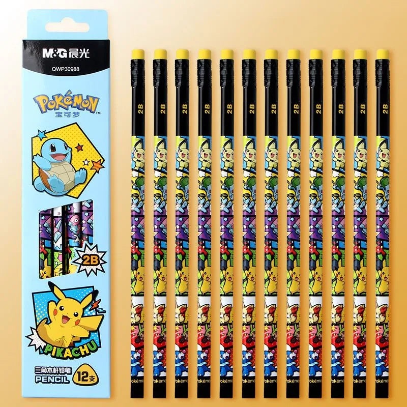 Pokemon 2B Pencils 12 Pack (Blue)