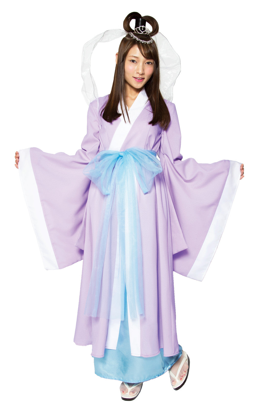 Otohime Costume with Hagoromo Veil Full-body Cosplay Outfit Costume (Adult-size)