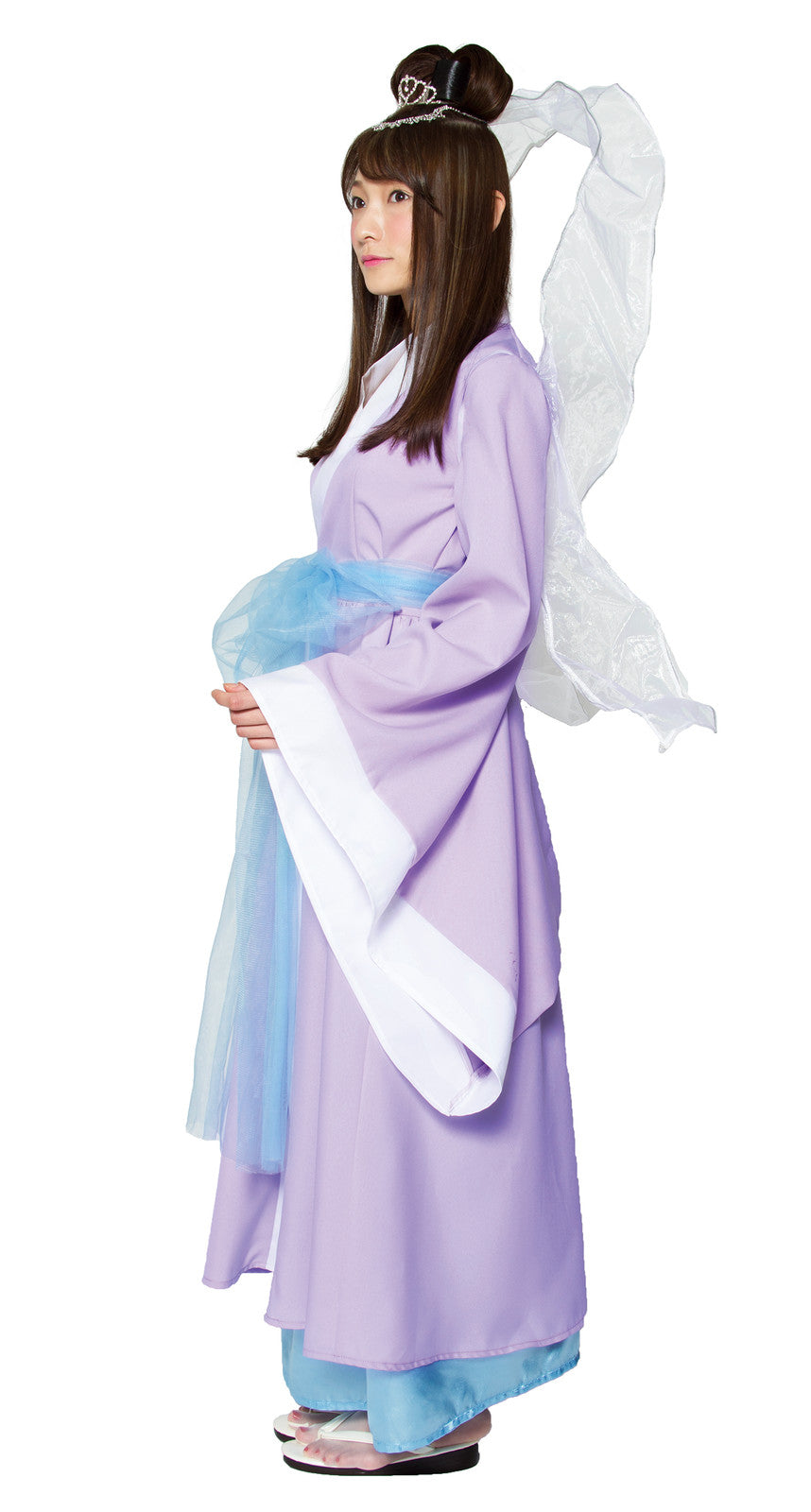 Otohime Costume with Hagoromo Veil Full-body Cosplay Outfit Costume (Adult-size)