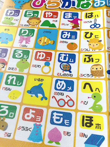 Waterproof Hiragana Poster 42.7 x 30cm