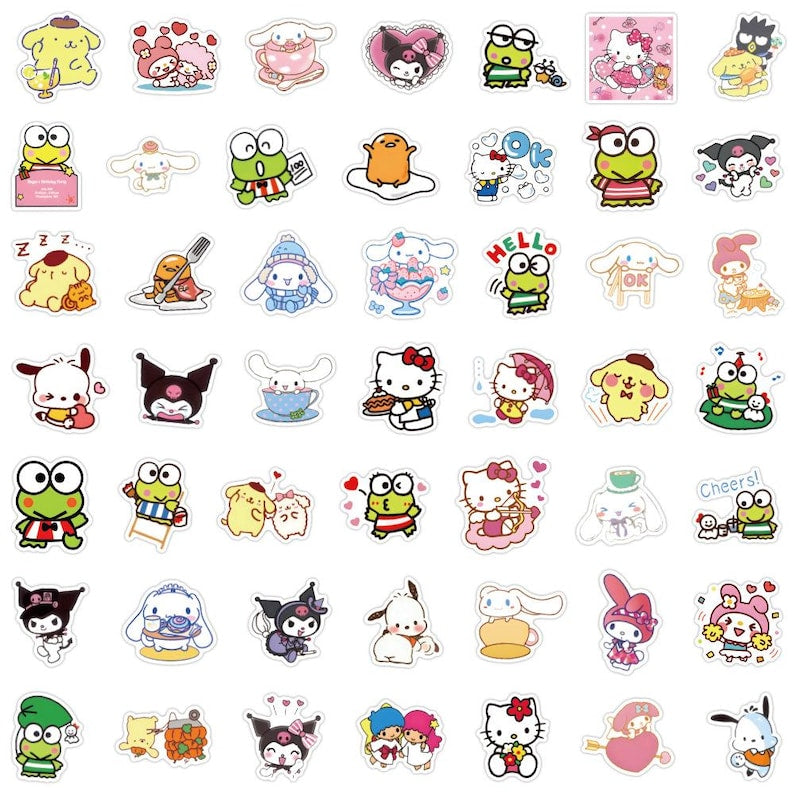 Sanrio Character Stickers Set of 50
