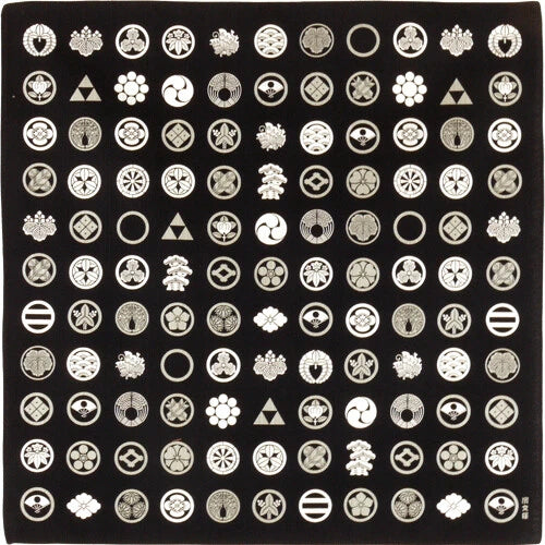 Furoshiki – Traditional Japanese Circular-Shaped Symbols (Black)