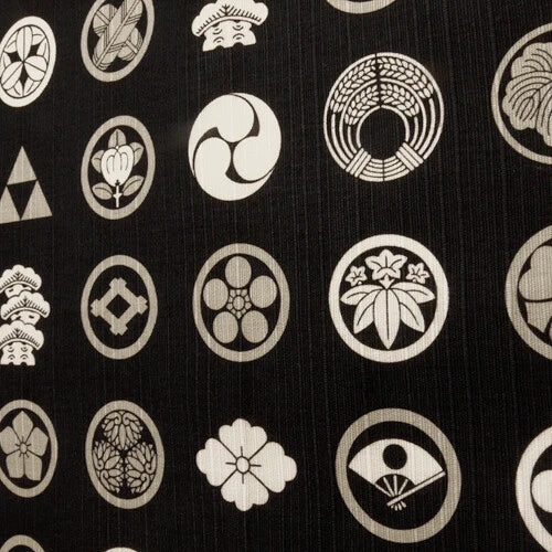 Furoshiki – Traditional Japanese Circular-Shaped Symbols (Black)