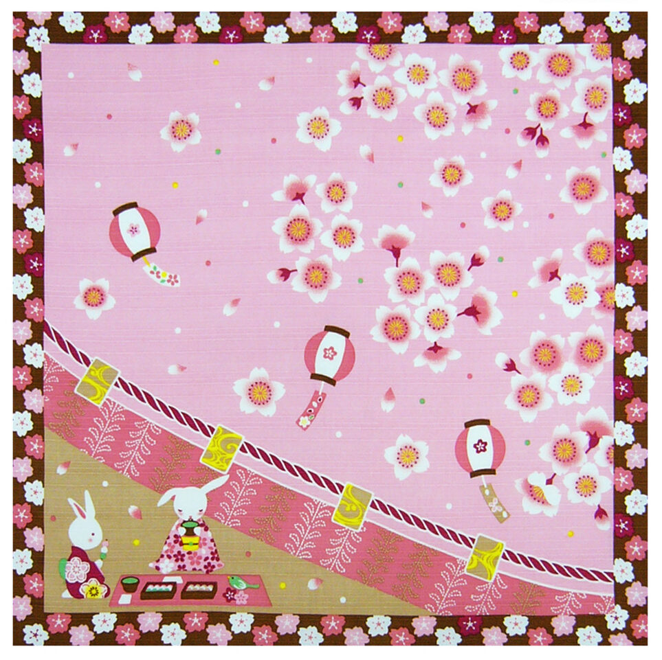 Furoshiki – Rabbit Series – Hanami Cherry Blossom Viewing