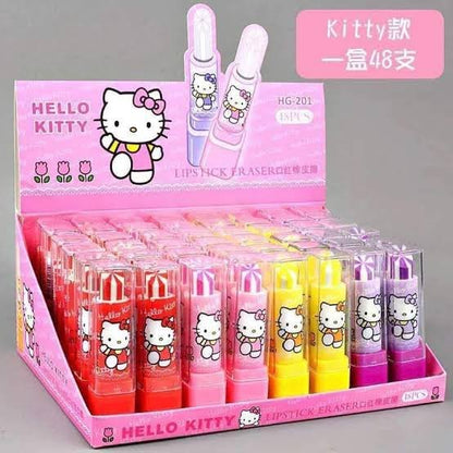 Hello Kitty Lipstick Erasers 48 Pack Mixed Colours