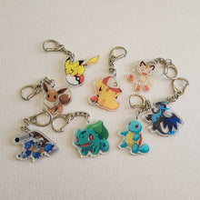 Individually Wrapped Acrylic Pokemon & Friends Keychains Assorted 24 Pack