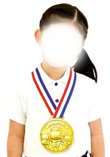 3D Plastic Gold Medal – Cheering Friends -「よくがんばりました」⌀110mm