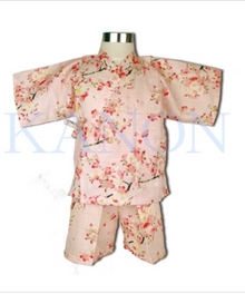 Kid’s Jinbei | Sakura on Pastel Pink