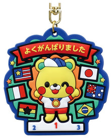 3D Rubber Medal with Multicultural Bear「よくがんばりました」⌀70mm