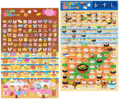 3D Puffy Puni Stickers | Osushi, Sweets Shop, Mogu-mogu, Nyan-nyan 4PC Bundle