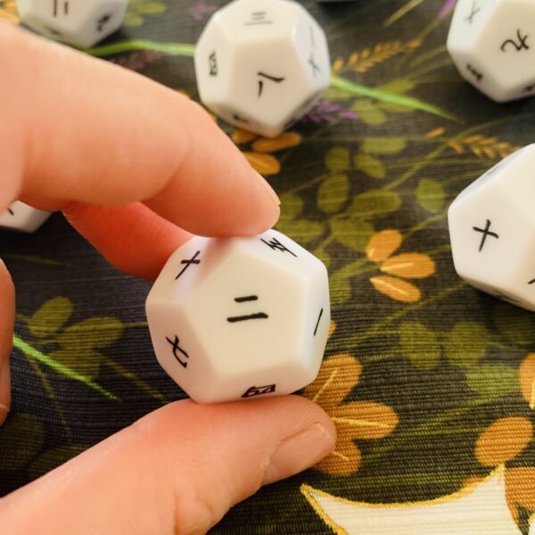 30x 12-sided Kanji Dice (white)