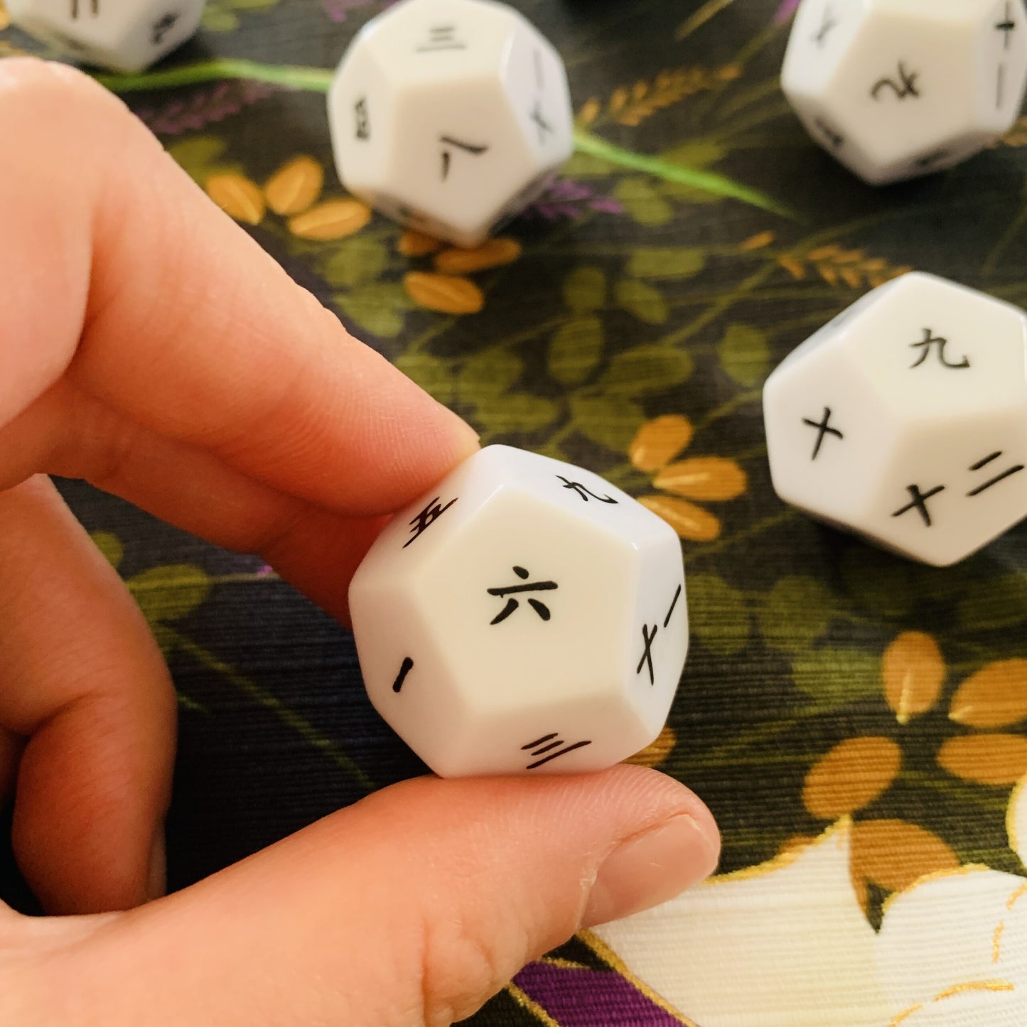 30x 12-sided Kanji Dice (white)