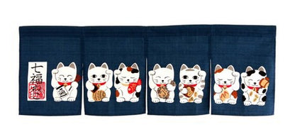 Maneki neko noren 85x30cm