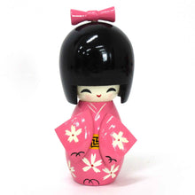 Wooden Kimono Kokeshi Doll 14cm (Pink)