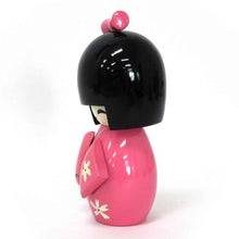 Wooden Kimono Kokeshi Doll 14cm (Pink)