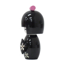 Wooden Kimono Kokeshi Doll 14cm (Black)