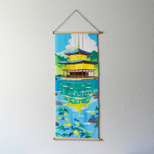 Wall Hanging Scroll Chirimen Tapestry - Kinkakuji Temple in Summer