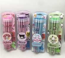 Sanrio Lead Pencils with Eraser Toppers 12 Pack + Sharpener