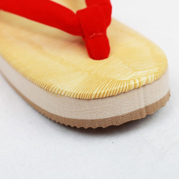 RED Japanese Zori Sandles for Kids (2 sizes)