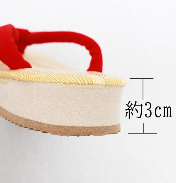 RED Japanese Zori Sandles for Kids (2 sizes)