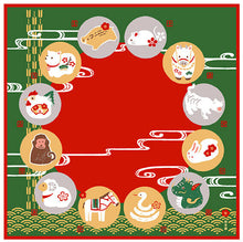 Furoshiki – 12 Zodiac Great Wave Rising Sun