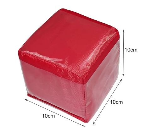 Soft Cube Dice with Clear Pocket Inserts (Random Colours) image 1