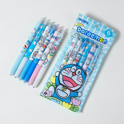 Doraemon Retractable Gel Pens Assorted 6 Pack