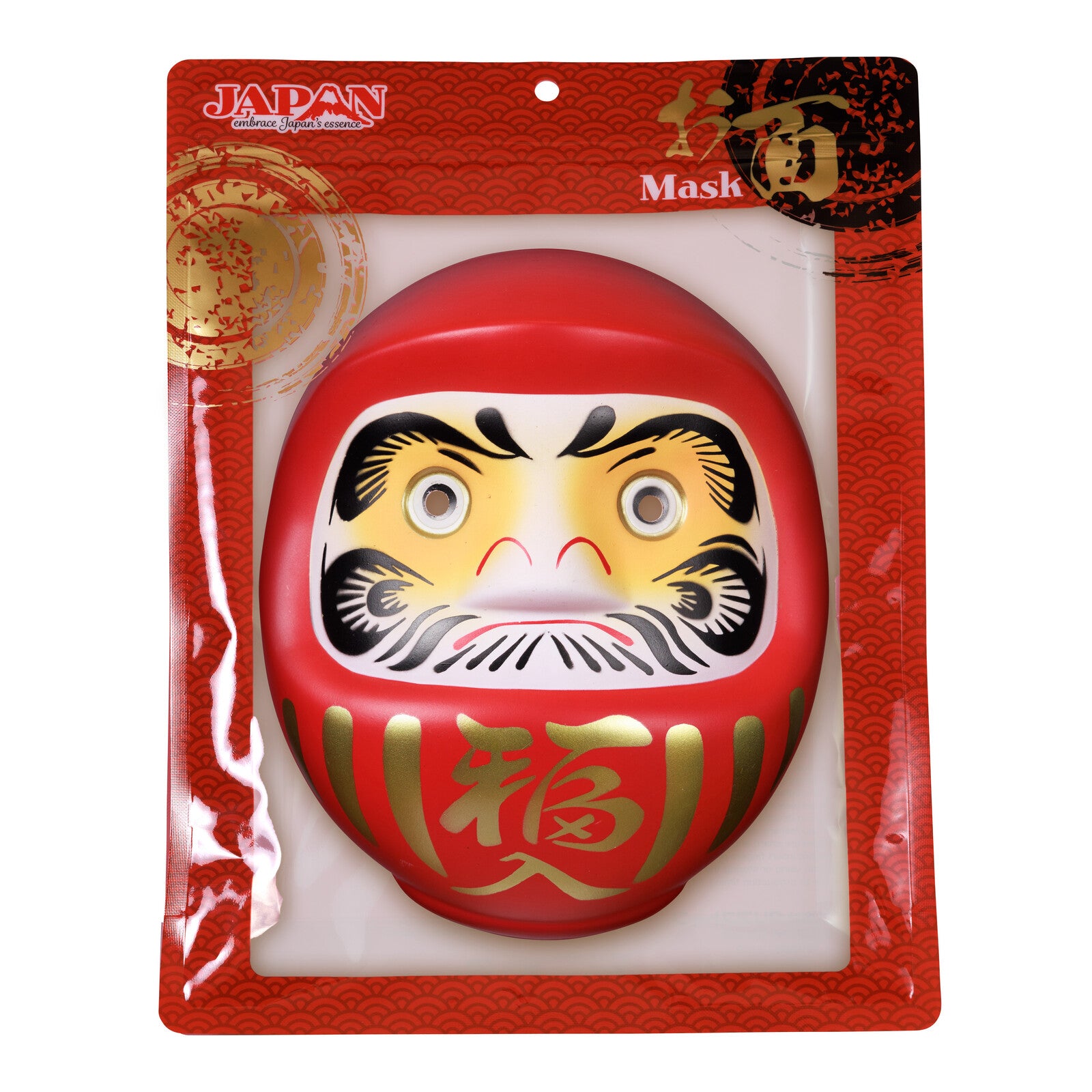 ダルマ先生マスク Red Daruma Mask – Traditional Japanese Design – Supplies For Sensei